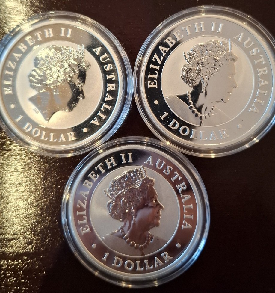  Australien 3 x 1 oz Silber Wedge tailed Eagle Keilschwanzadler   