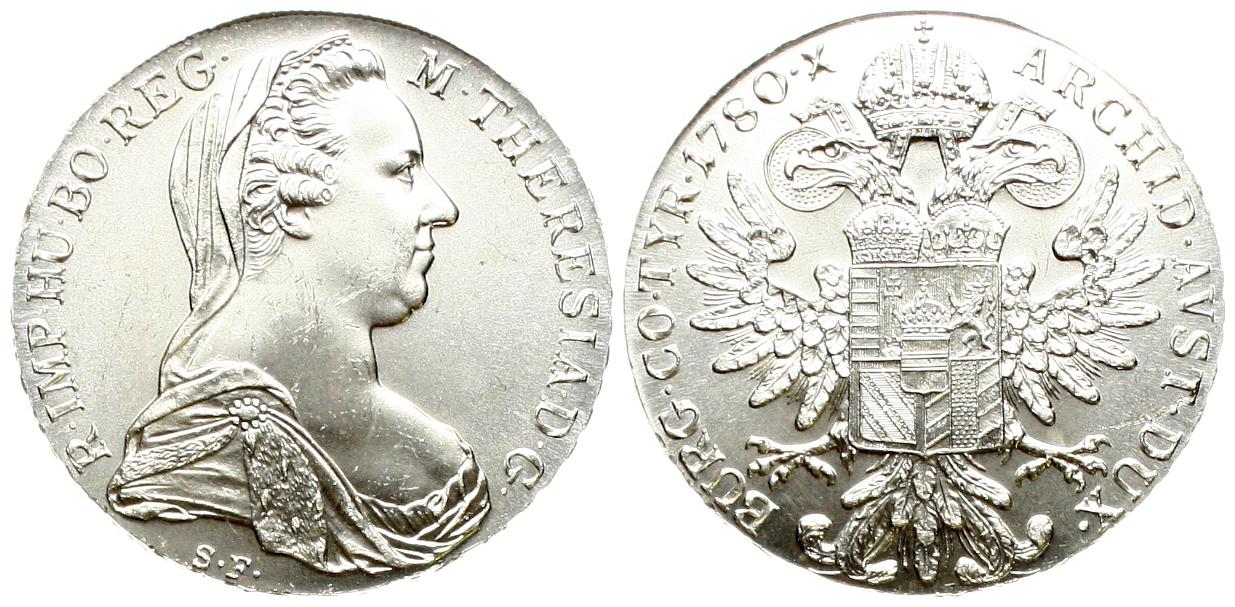  Österreich: 1 Taler 1780 Neuprägung eine Maria-Theresia Talers fstgl   