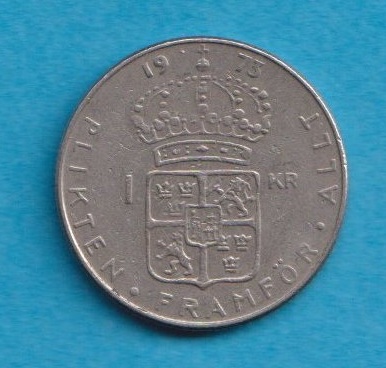  Schweden 1 Krone 1973   