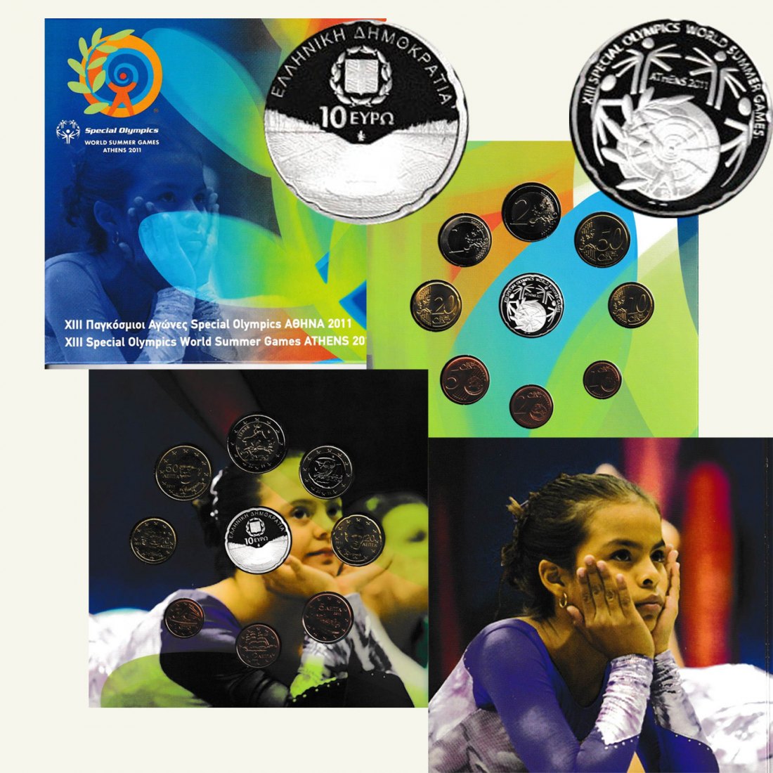  KMS Griechenl. *XIII. Spezial Olympics in Athen 2011 mit 10-€-Silbermünze *PP* nur 7.500St!   