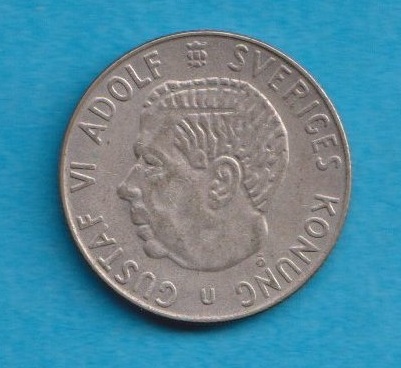  Schweden 1 Krone 1963 Silber   