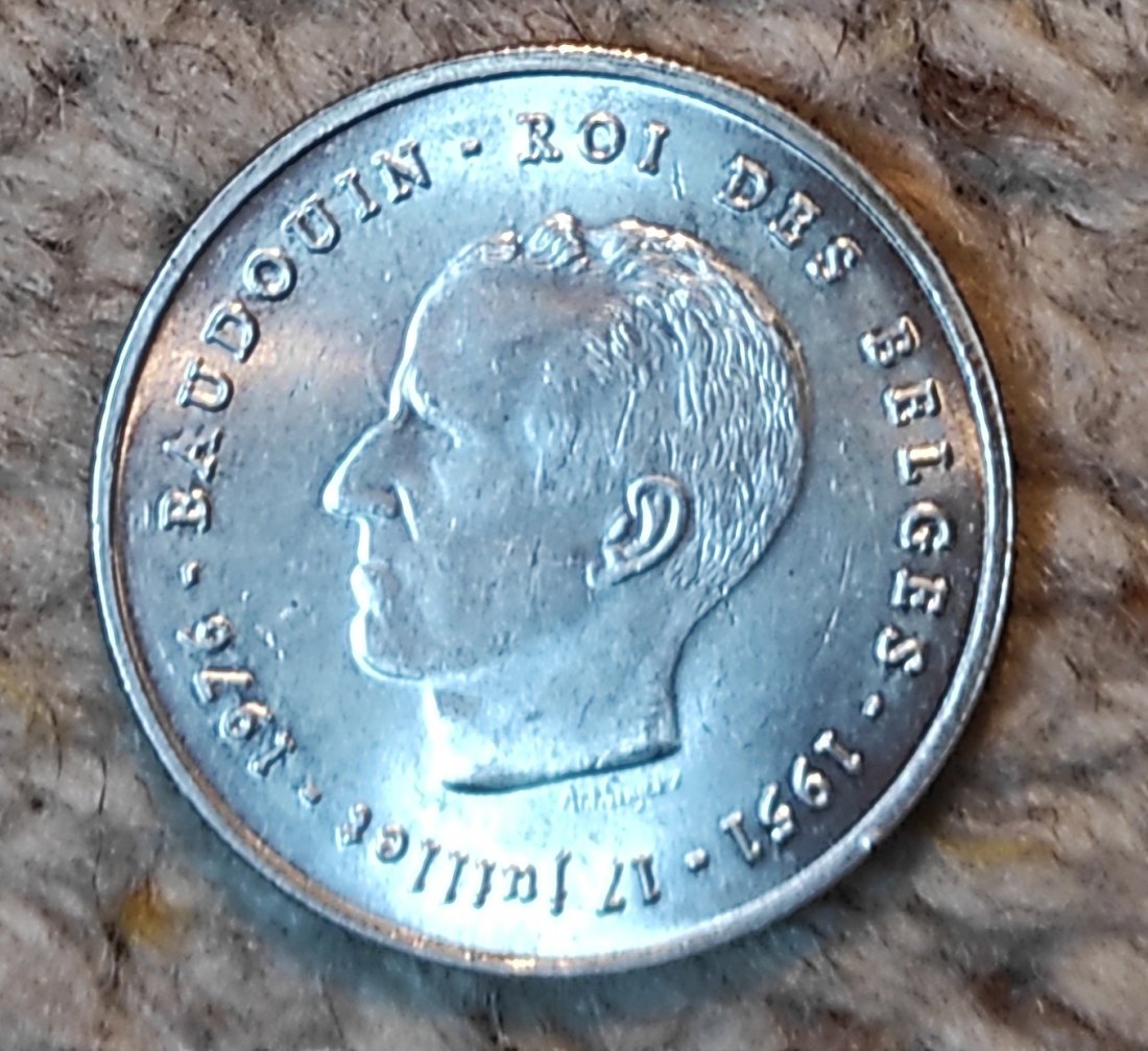  Belgien 250 Francs 1976 SILBER   
