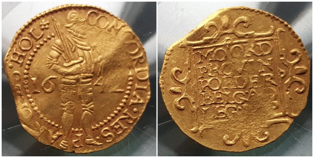  Niederlande Provinz Holland DUKAT 1642 / Delmonde 774 ss-vz Zainende   