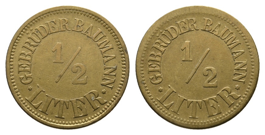  Bayern, Amberg, Gebrüder Baumann, 1/2 Liter; Menzel ?   