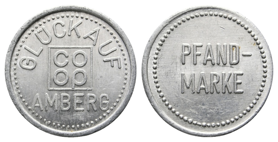  Bayern, Amberg, Glückauf - coop, Pfandmarke; Menzel 500   