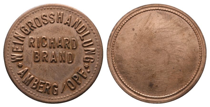  Bayern, Amberg/Opf., Weingroßhandel Richard Brand; Menzel 526.2   