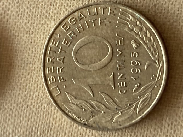  Münze Münzen Umlaufmünze Frankreich 10 Centimes 1995   