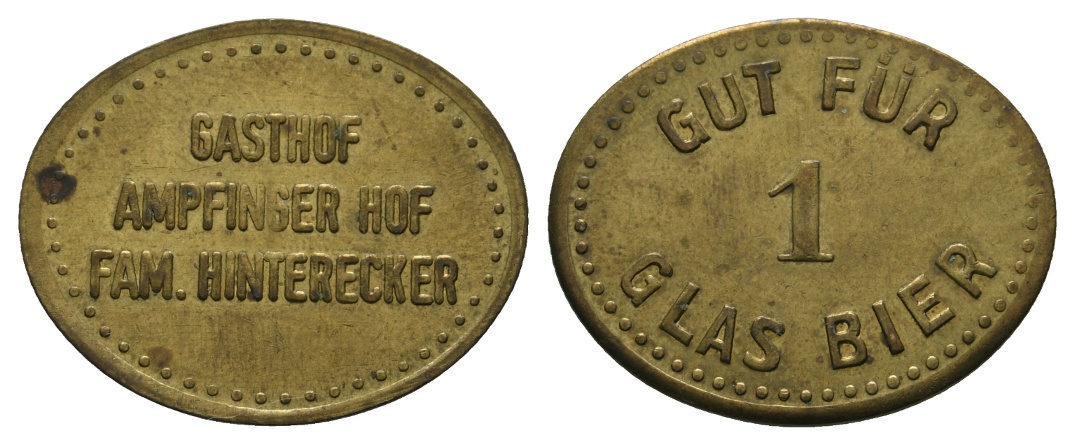  Bayern, Gasthof Ampfingen Hof Fam. Hinterecker; gut für 1 Glas Bier; Menzel -   