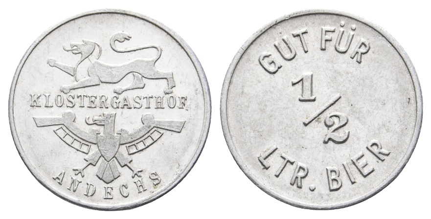  Bayern, Andechs Klostergasthof, gut für 1/2 Ltr. Bier; Menzel 552.1   