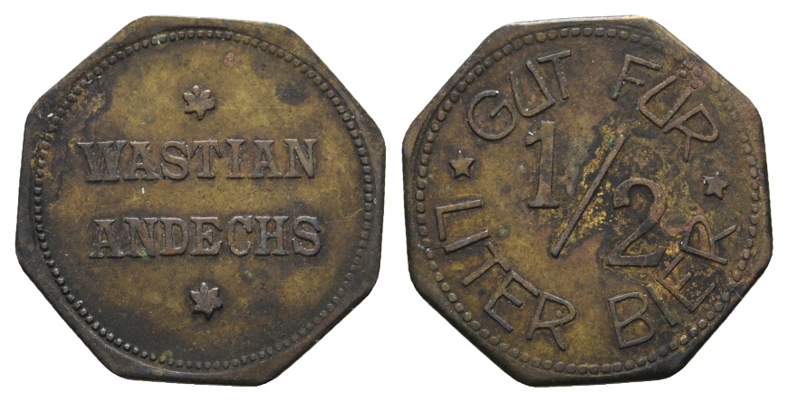  Bayern, Andechs Kloster Brauerei, gut für 1 Liter Bier; Menzel -   