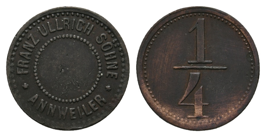  Bayern, Annweiler Franz Ullrich Sohne, 1/4; Menzel 604.1   