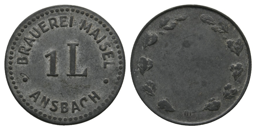  Bayern, Ansbach Brauerei Gebr. Maisel 1 L; Menzel 613.4   