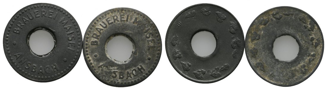  Bayern, Ansbach Brauerei Maisel (2 Stück); Menzel 613.5   