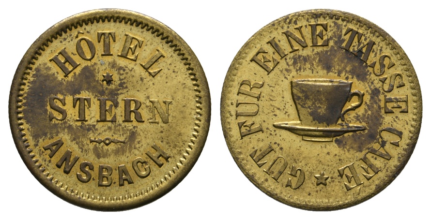  Bayern, Ansbach, Hotel Stern, Gut für eine Tasse Cafe; Menzel 620   