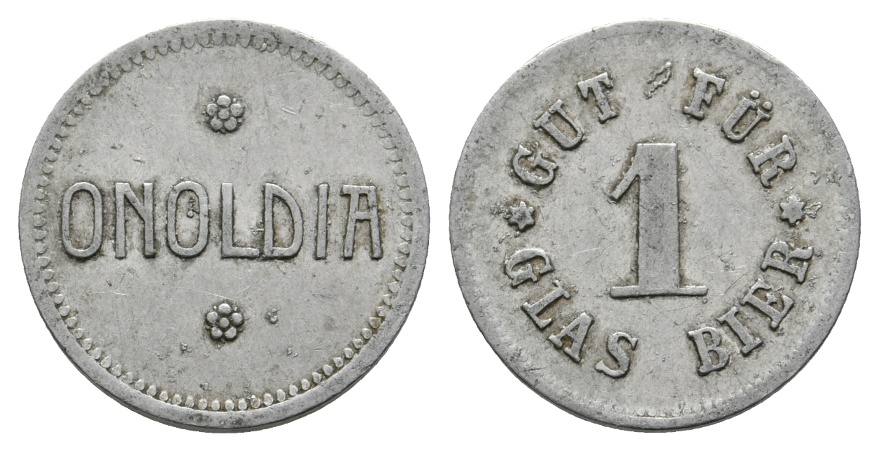  Bayern, Ansbach, ONOLDIA, Gut für 1 Glas Bier; Menzel 636   