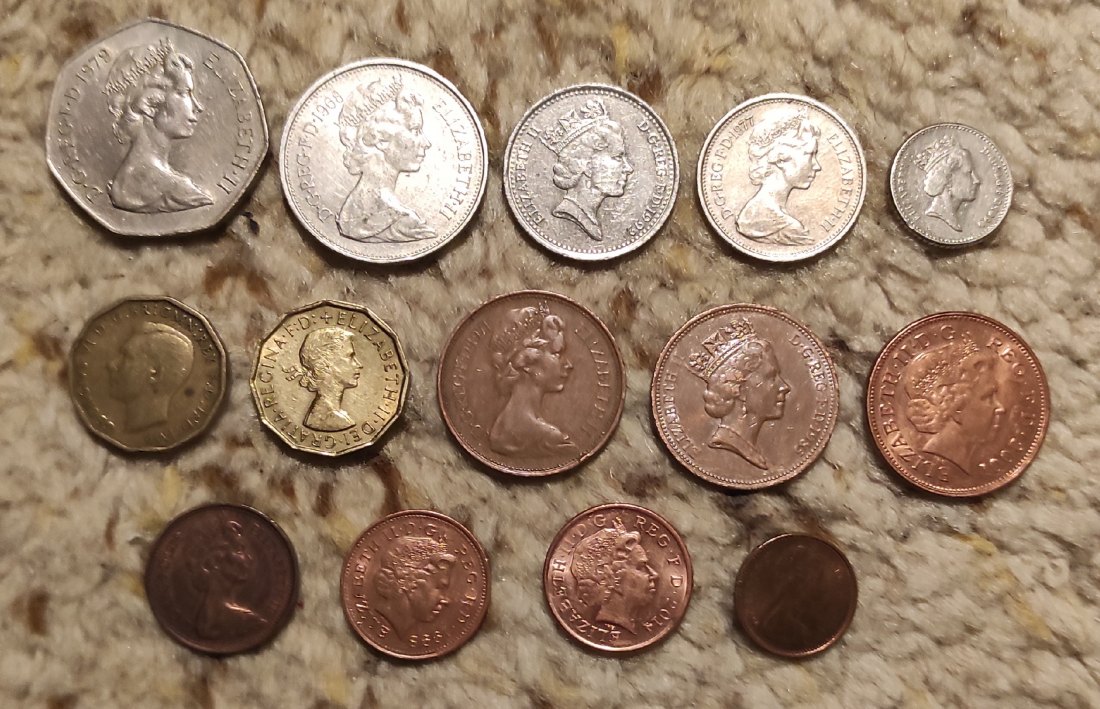  Set 4: Großbritannien 14 verschiedene Münzen   