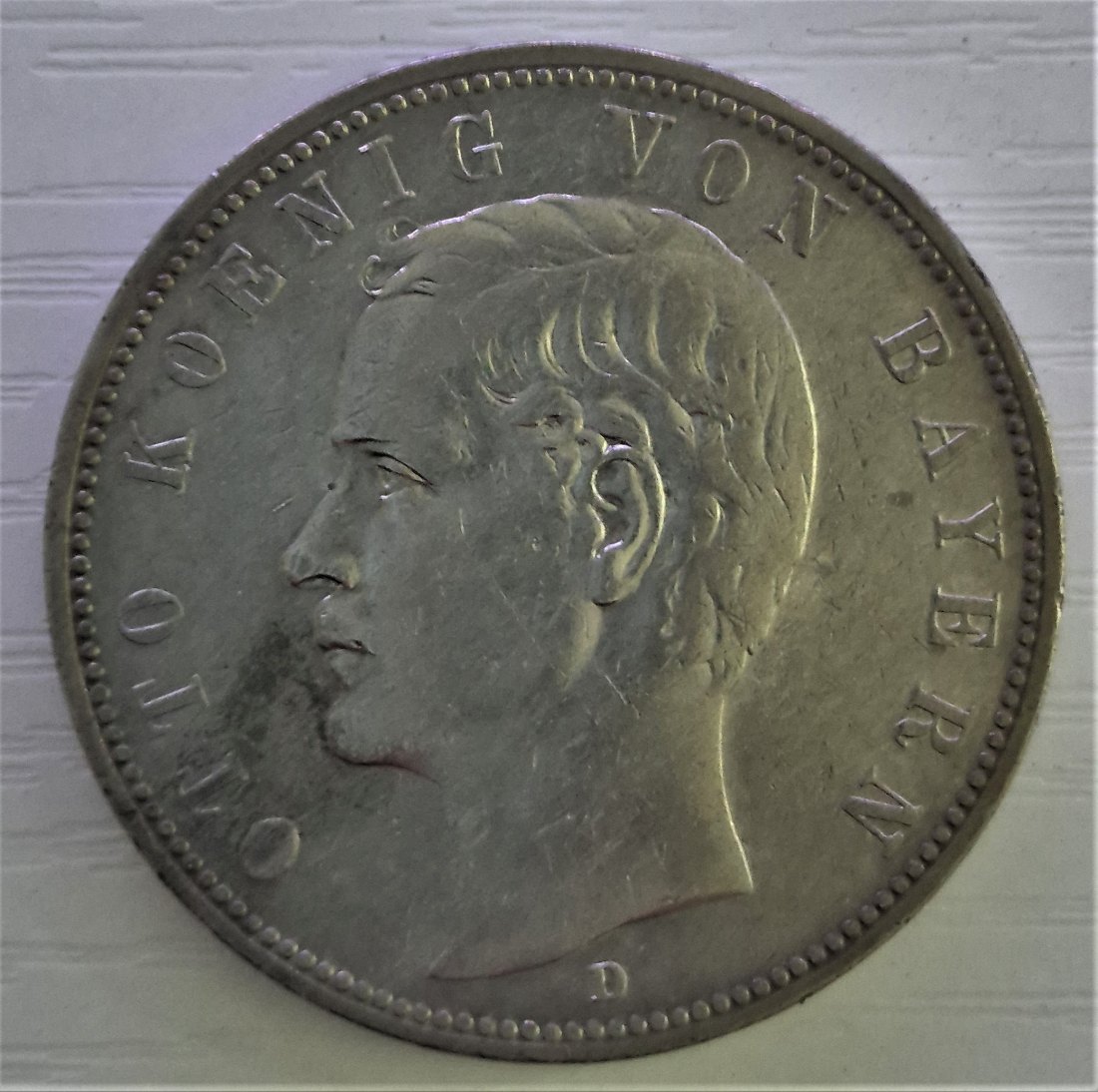  5 Mark 1903 D, Otto König von Bayern, SILBER   
