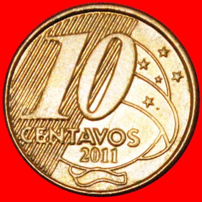  Ⰿ HORSE AND SOUTHERN CROSS: BRAZIL ★ 10 CENTAVOS 2011! Pedro I (1798-1834) LOW START ★ NO RESERVE!   