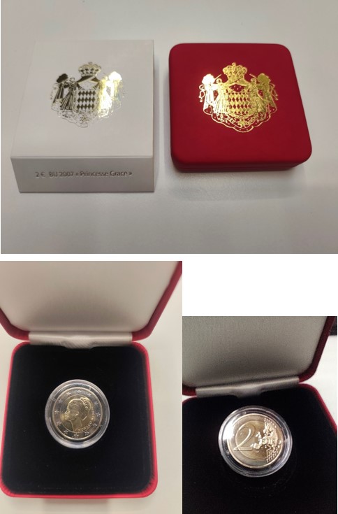  2 euro MONACO 2007 GRACE KELLY RARE   