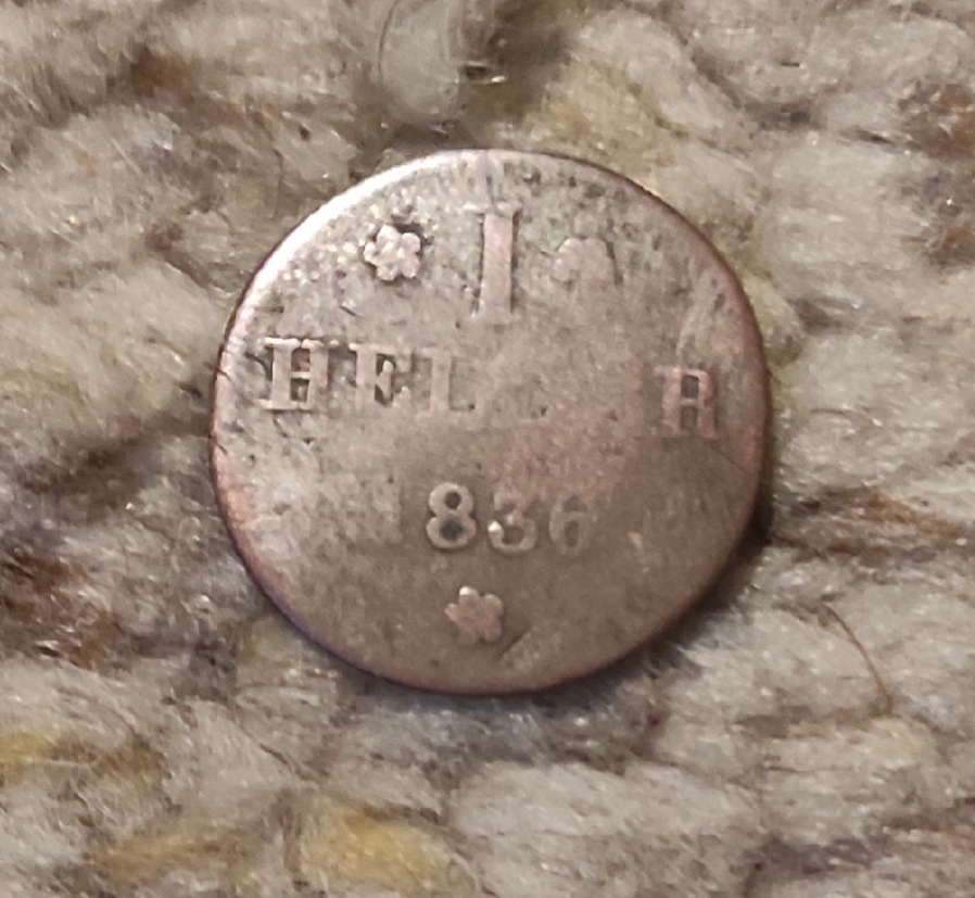  Frankfurt 1 Heller 1836 schlechter Erhalt   
