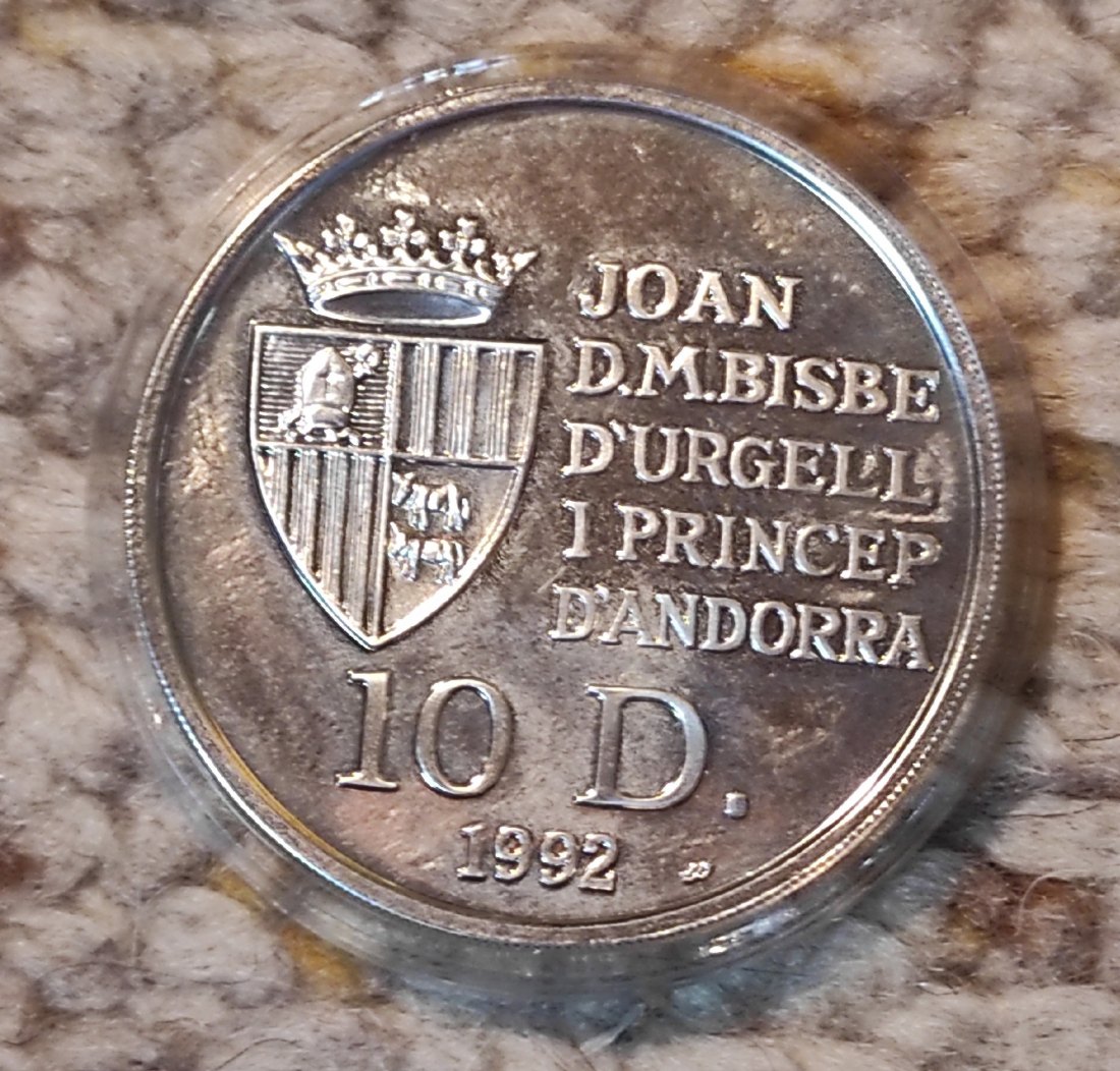  Andorra 10 Diners 1992 SILBER   