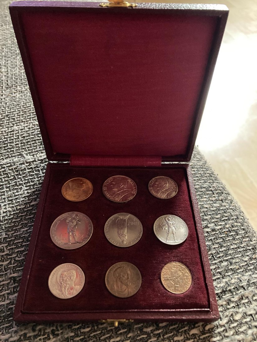  KMS Vatikan 1929 mit Goldmünze Der erste KMS des Vatikan überhaupt !!!!!!   