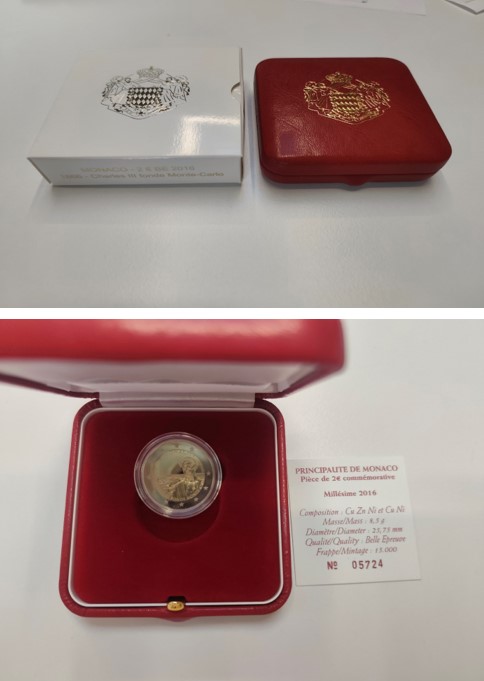 2 euro MONACO 2016 Monte Carlo Charles III Proof