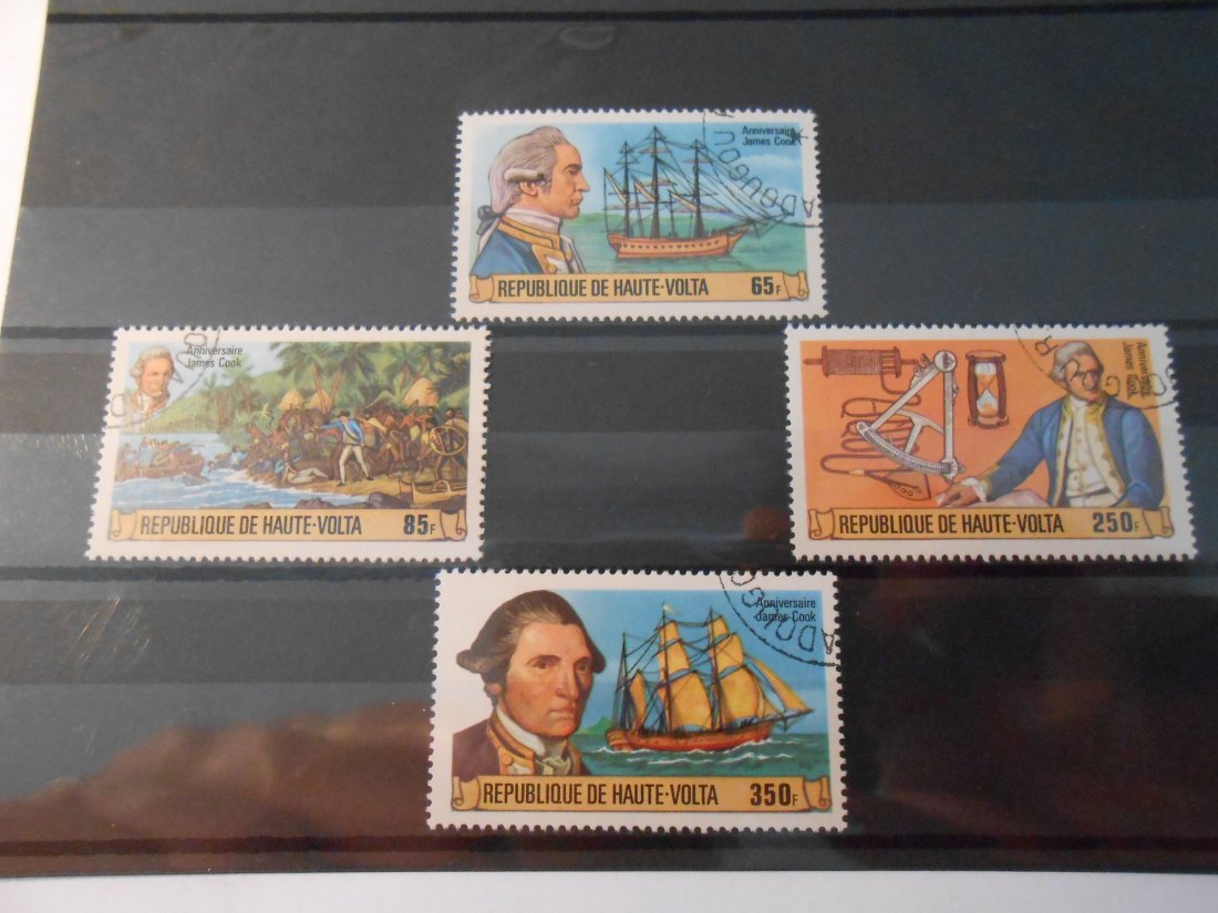  Briefmarken 16 Obervolta (Burkina Faso) - Entdecker -   