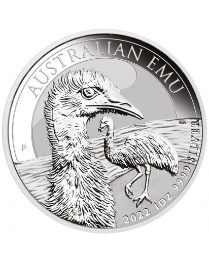  1 Unze Silbermünze Australien Emu 2022   