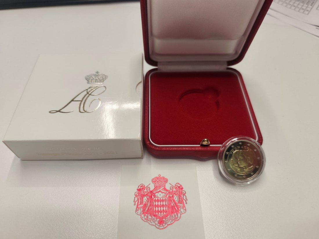 2 euro MONACO 2021 Wedding Albert and Charlene Proof