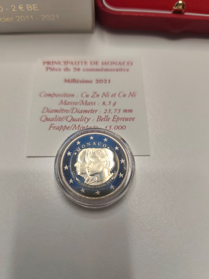  2 euro MONACO 2021 Wedding Albert and Charlene  Proof   