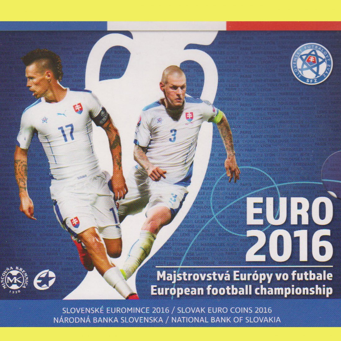  Offiz KMS Slowakei *XV. Fußball-EM 2016 in Frankreich* 2016 5M nur im Folder nur 4.000St!   