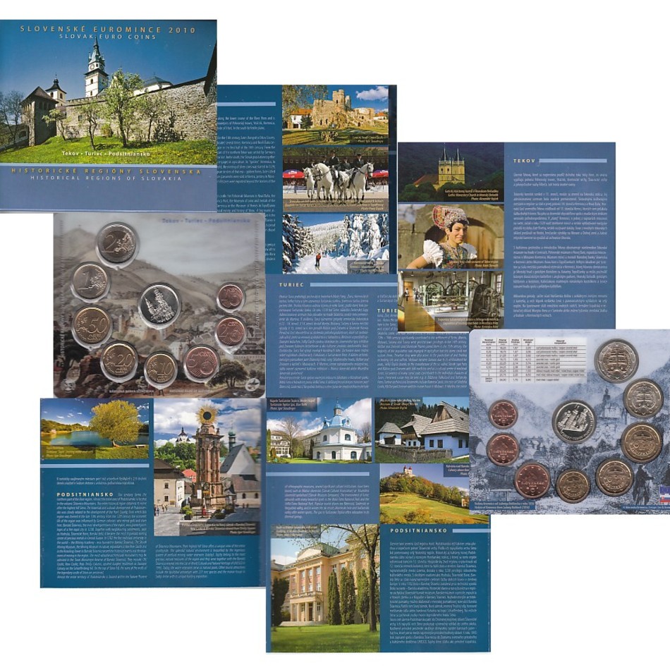  KMS Slowakei *Historische Regionen - Tekov, Turiec, Podsitnians* 2010 6M nur im Folder nur 12.000St!   