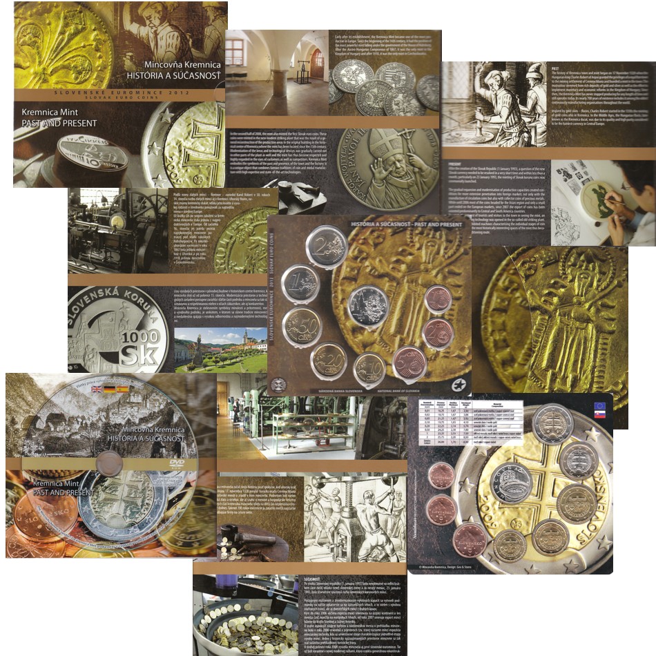  KMS Slowakei *Kremnitzer Münzgeschichte der Neuzeit* mit CD 2012 6M nur im Folder nur 4.000St!   