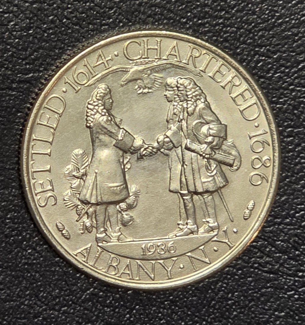  Half Dollar Commemorativ USA Sondermünze Albany 1936   