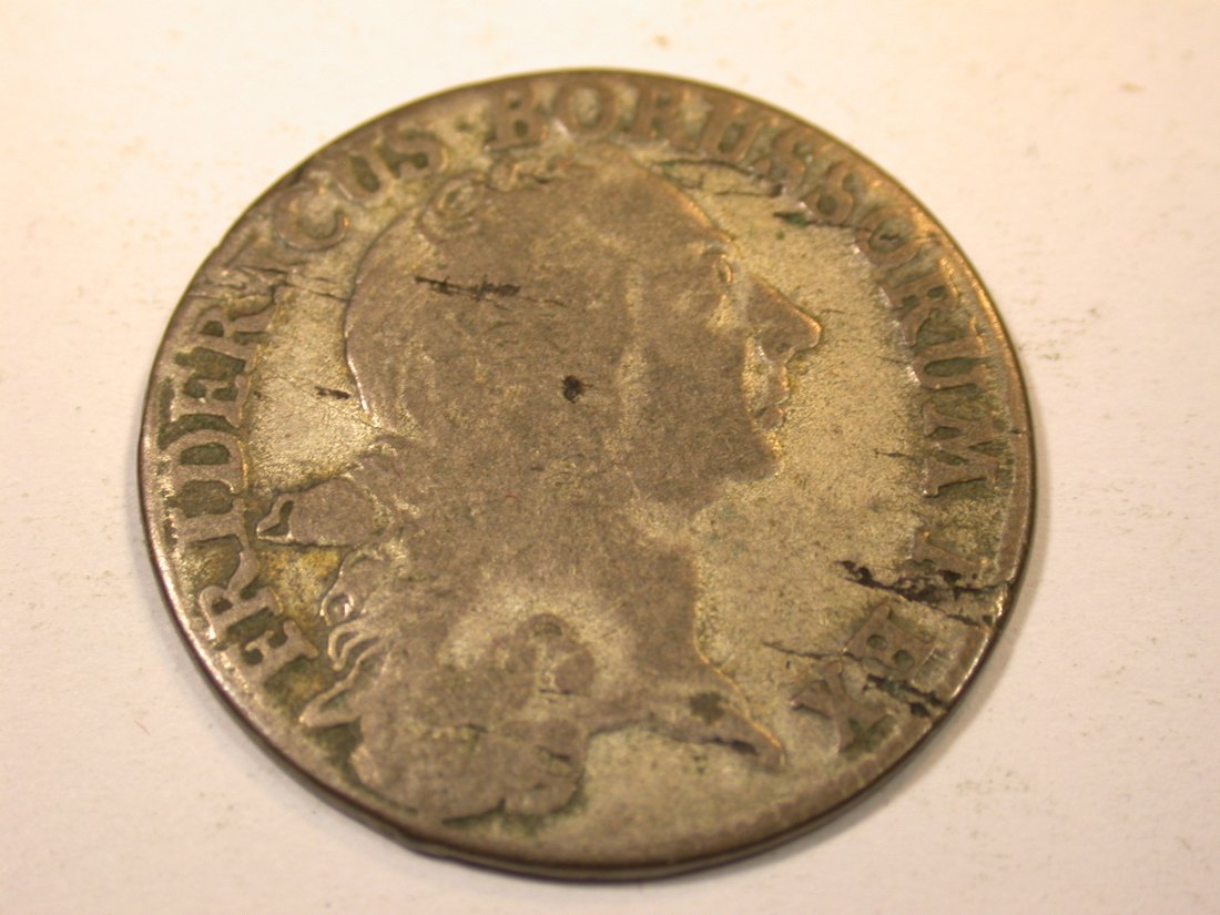  J09 Preussen  1/3 Taler Breslau 1778 B in s-ss Henkelspur Originalbilder   