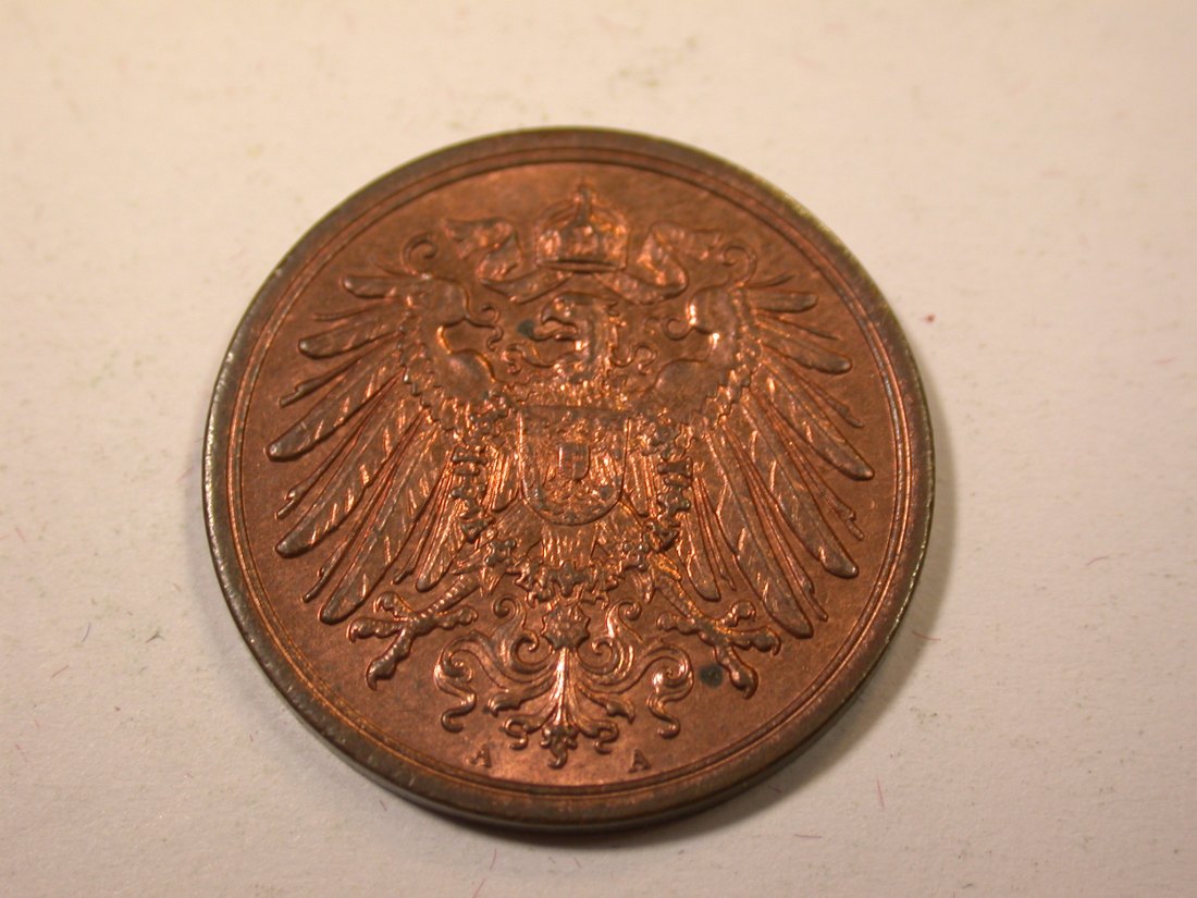  J09 KR  2 Pfennig 1912 A in f.ST   Originalbilder   