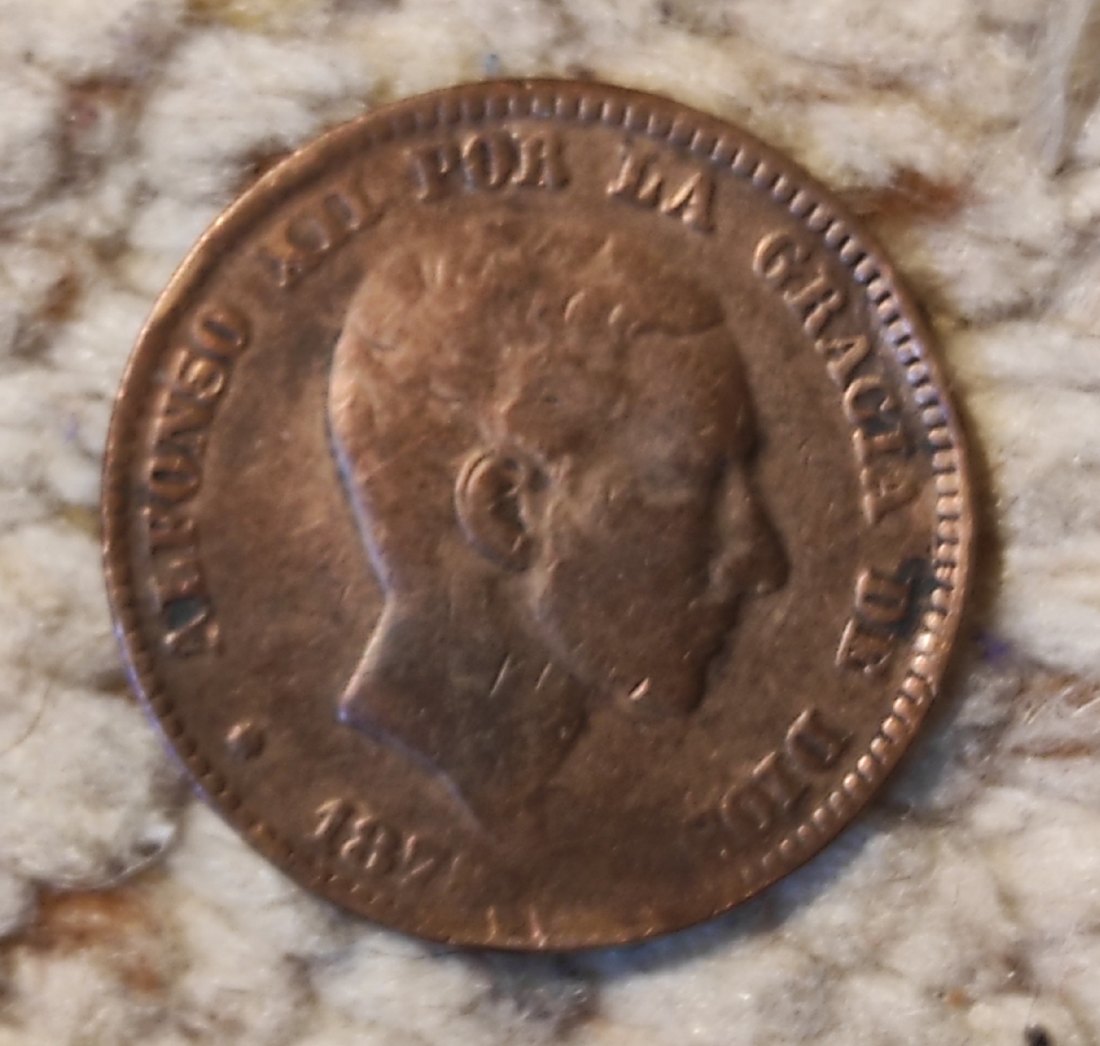  Spanien 10 Centimos 1878   