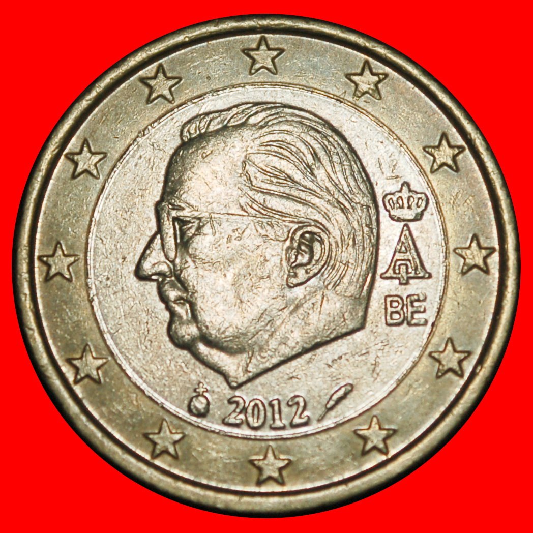  Ⰿ ALBERT II (1993-2013):BELGIUM★1 EURO 2012 DIES C I2! NON-PHALLIC 2007-2025★LOW START ★ NO RESERVE!   