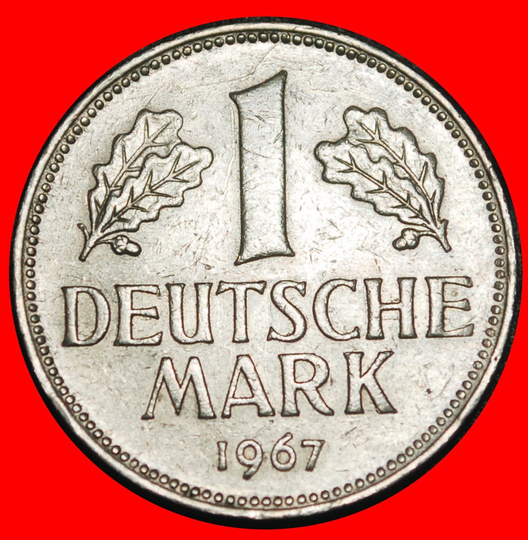  Ⰿ NOT COMMUNIST TYPE (1950-2001): GERMANY ★ 1 MARK 1967D BAVARIA! I A r1!★LOW START ★ NO RESERVE!   