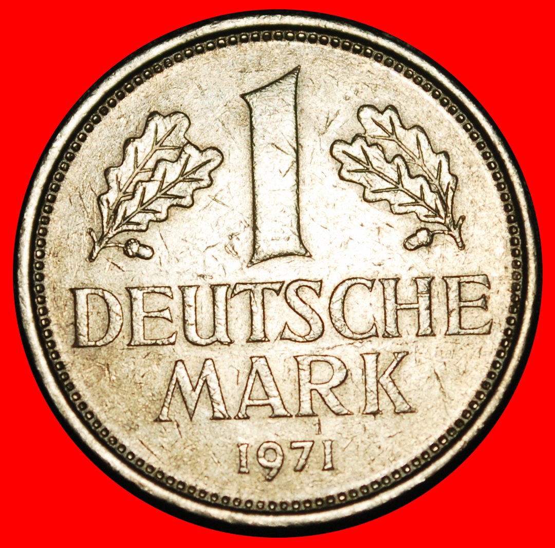  Ⰿ NOT COMMUNIST TYPE (1950-2001): GERMANY ★ 1 MARK 1971D BAVARIA! I B r1!★LOW START ★ NO RESERVE!   