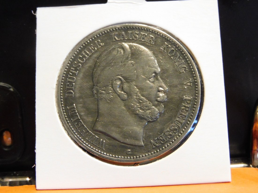 GERMANY 5 MARK 1876 C PRUSSIA.GRADE-PLEASE SEE PHOTOS.