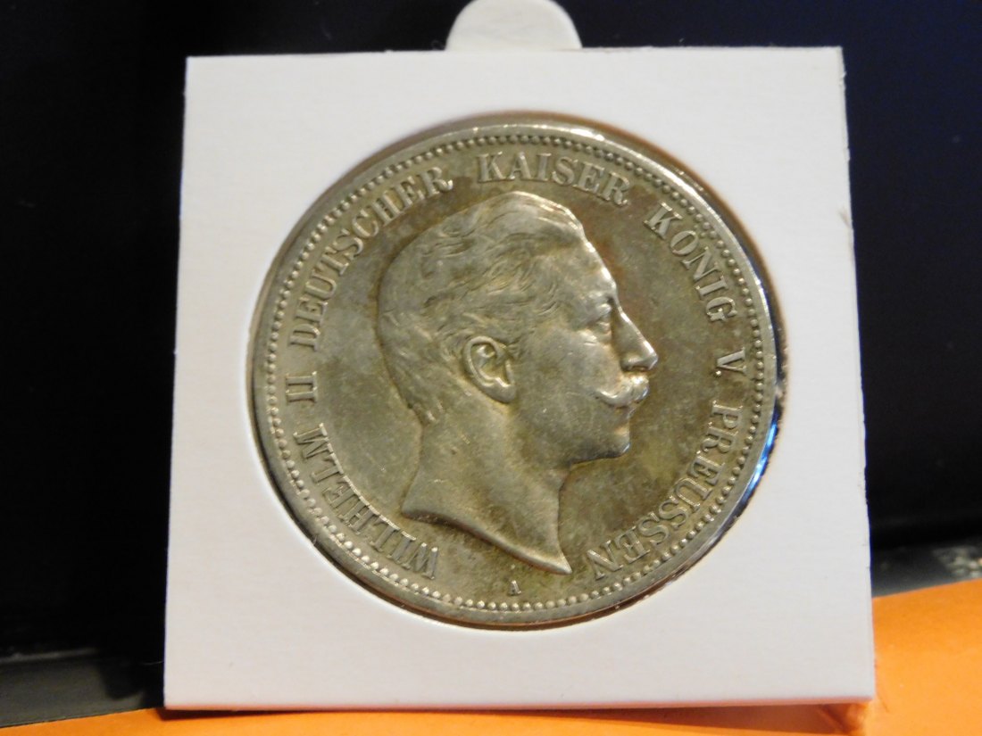 GERMANY 5 MARK 1898 PRUSSIA.GRADE-PLEASE SEE PHOTOS.