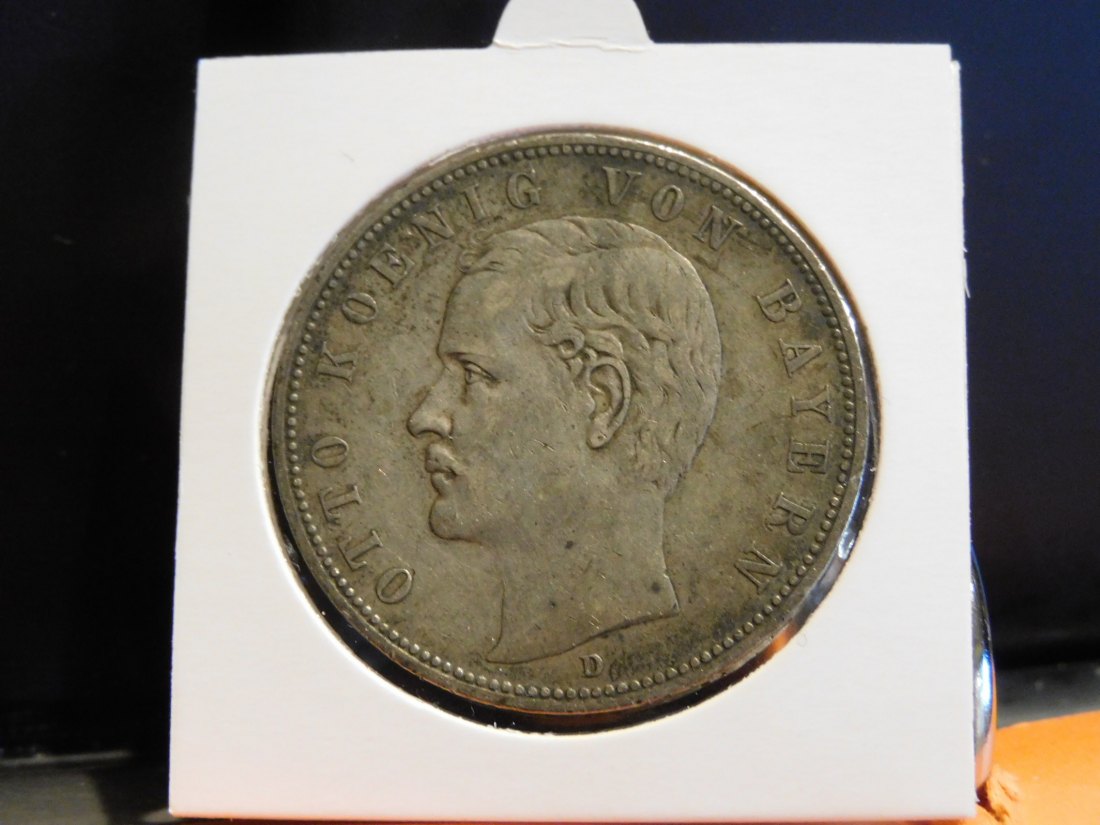 GERMANY 5 MARK 1902 BAVARIA.GRADE-PLEASE SEE PHOTOS.