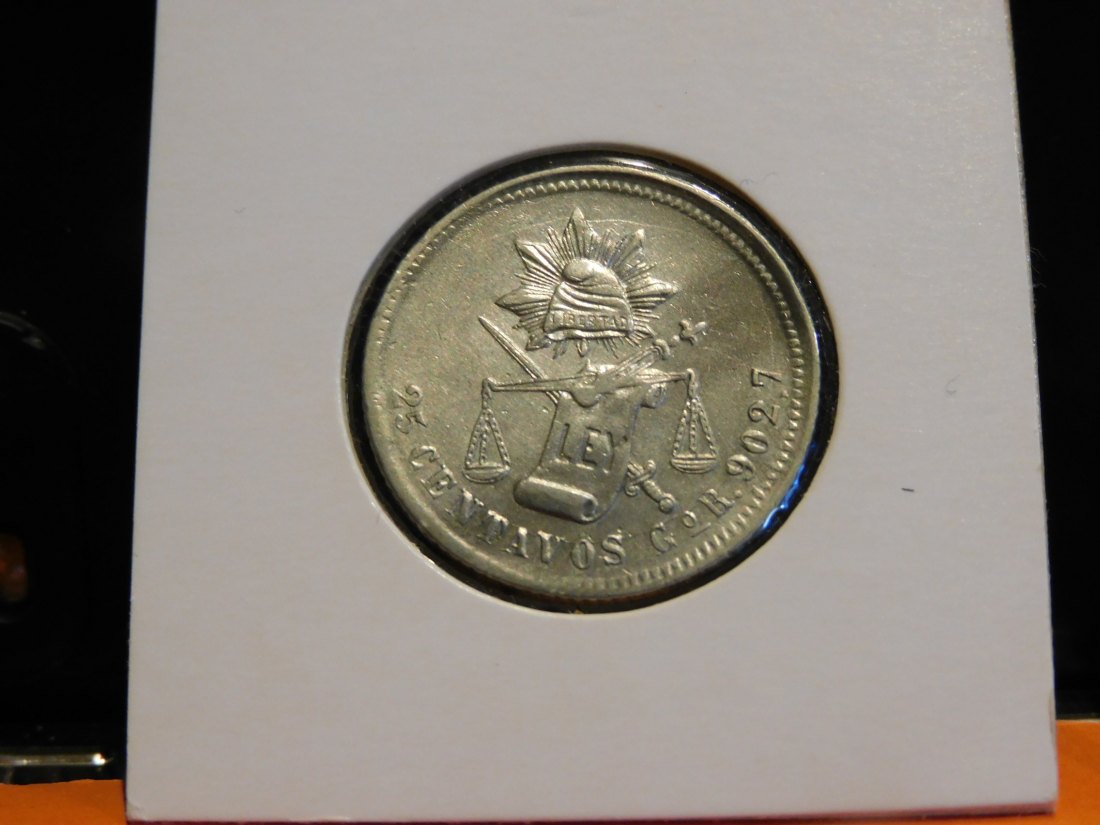 MEXICO 25 CENTAVOS 1888.GRADE-PLEASE SEE PHOTOS.