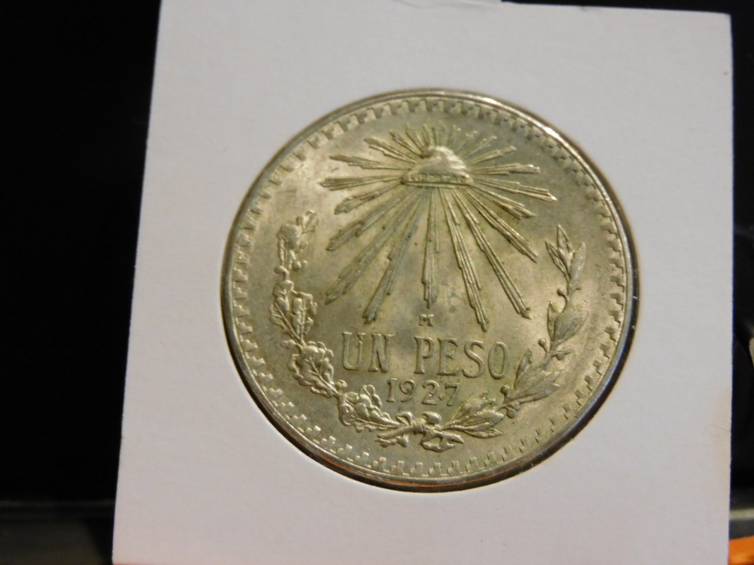 MEXICO 1 PESO 1927.GRADE-PLEASE SEE PHOTOS.