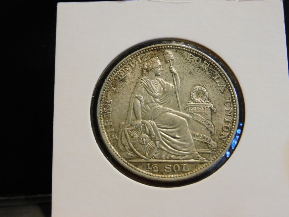 PEROU 1/2 SOL 1923.GRADE-PLEASE SEE PHOTOS.