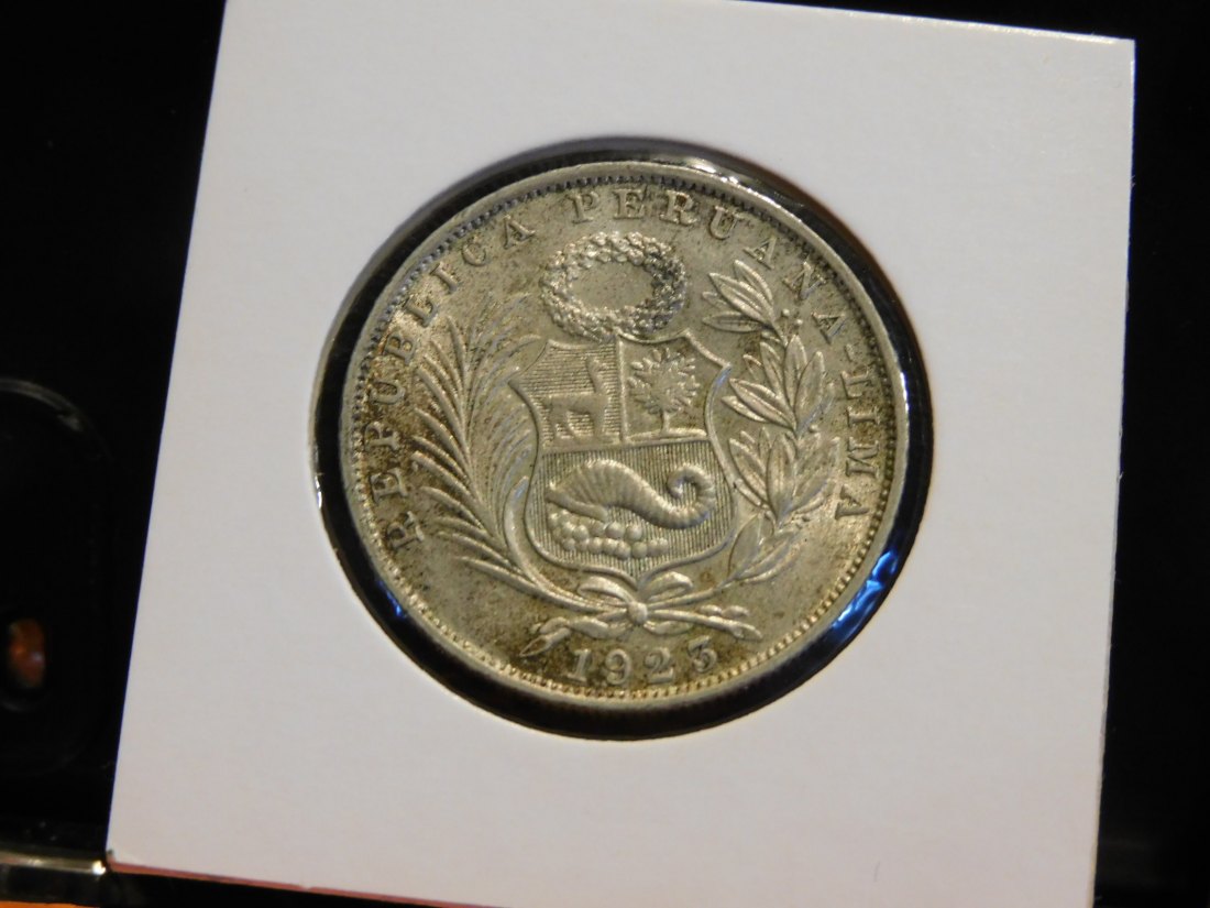  PEROU 1/2 SOL 1923.GRADE-PLEASE SEE PHOTOS.   