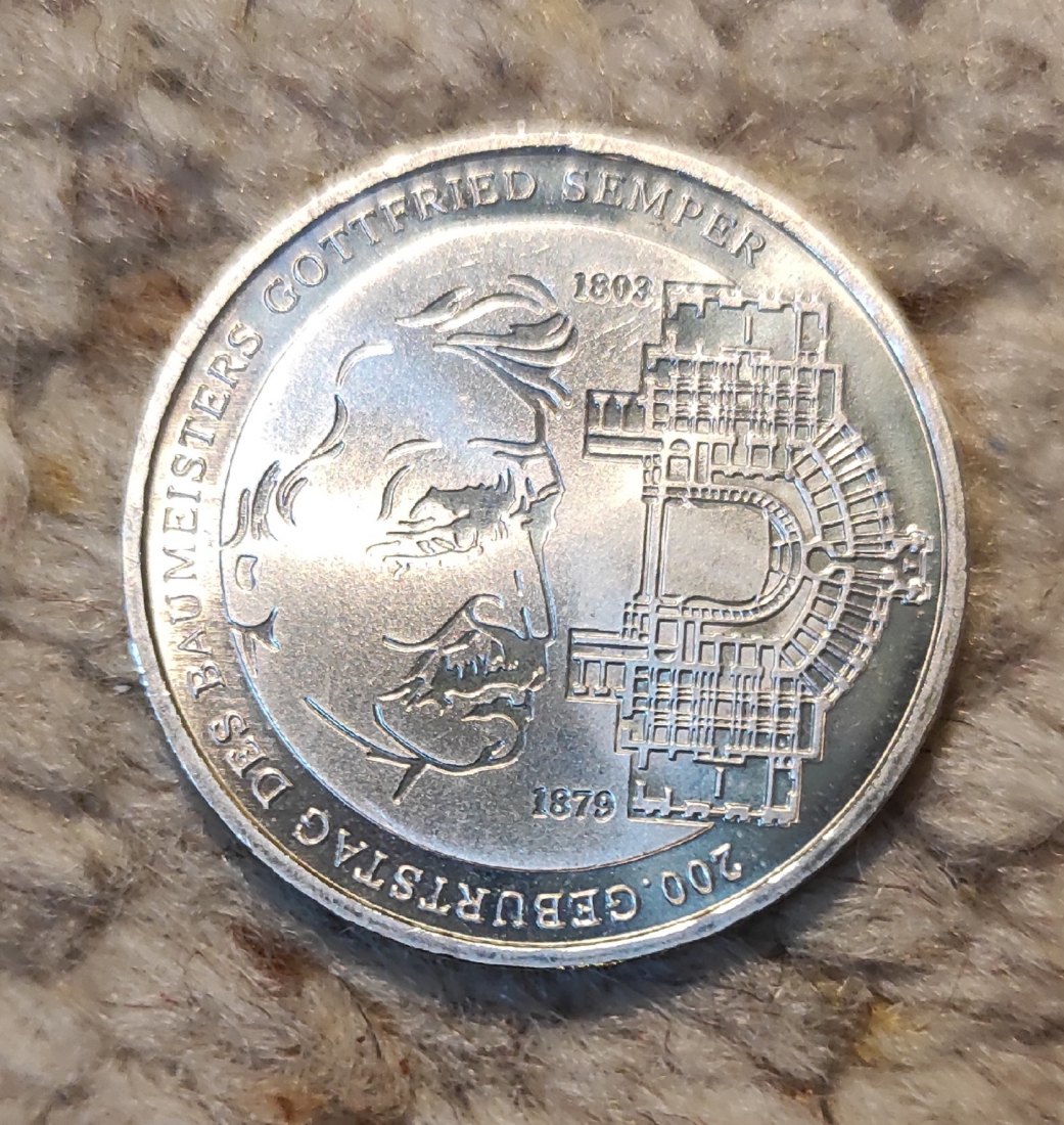  Deutschland 10 € 2003 Gottfried Semper SILBER   