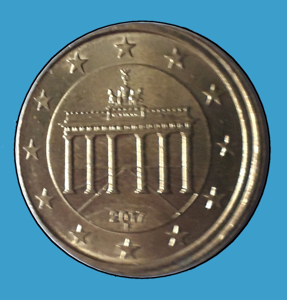  10 Cent 2017 F - dezentriert,unvollständige Randriffelung !   